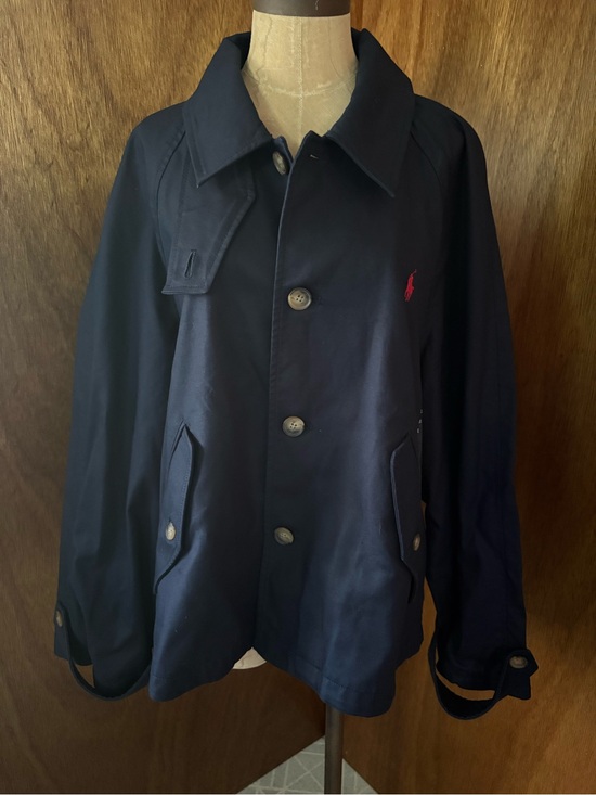 Polo Ralph Lauren Jackets & Blazers - NEW POLO RALPH LAUREN SZ XL Navy Blue Cotton Twill Jacket Short Trench